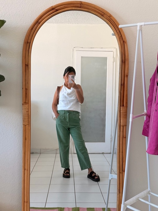 Zara Denim - Zara Olive Green High-Rise Jeans